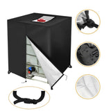 Maxbell IBC Water Tank Protective Cover Waterproof Ton Barrel Cover Dustproof Black 300L