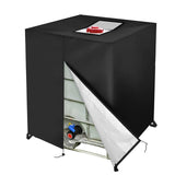Maxbell IBC Water Tank Protective Cover Waterproof Ton Barrel Cover Dustproof Black 300L