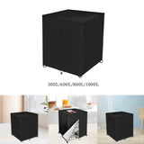 Maxbell IBC Water Tank Protective Cover Waterproof Ton Barrel Cover Dustproof Black 300L