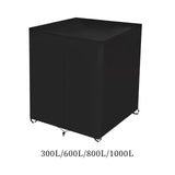 Maxbell IBC Water Tank Protective Cover Waterproof Ton Barrel Cover Dustproof Black 300L