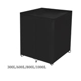 Maxbell IBC Water Tank Protective Cover Waterproof Ton Barrel Cover Dustproof Black 300L