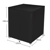 Maxbell IBC Water Tank Protective Cover Waterproof Ton Barrel Cover Dustproof Black 600L