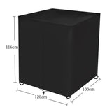 Maxbell IBC Water Tank Protective Cover Waterproof Ton Barrel Cover Dustproof Black 1000L