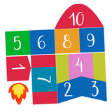 Maxbell Hopscotch Floor Stickers Lattice Number Game Kindergarten Children Game Toy B