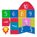 Maxbell Hopscotch Floor Stickers Lattice Number Game Kindergarten Children Game Toy B