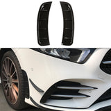Maxbell Front Bumper Air Outlet Trim Cover for Mercedes-Benz A Class W177 Black