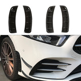 Maxbell Front Bumper Air Outlet Trim Cover for Mercedes-Benz A Class W177 Black