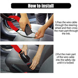 Maxbell Automotive Car Steering Wheel Lock Seat lock Quick to Fit and Remove Red