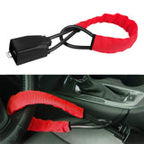 Maxbell Automotive Car Steering Wheel Lock Seat lock Quick to Fit and Remove Red