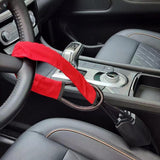 Maxbell Automotive Car Steering Wheel Lock Seat lock Quick to Fit and Remove Red