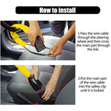 Maxbell Automotive Car Steering Wheel Lock Seat lock Quick to Fit and Remove Yellow