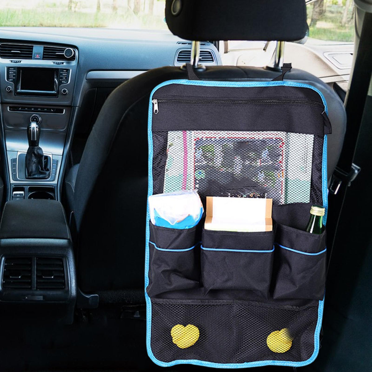 Maxbell Car Back Seat Storage Bag Oxford Cloth Large Capacity for Drinks Phone