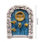 Maxbell 2Pcs 1/12 Fairy Tale Door Dollhouse Furniture for Fairy Garden Yard Art style B