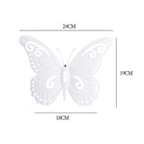 Maxbell Butterfly Wall Decor Hanging Butterflies for Bedroom Outdoor Indoor Patio White