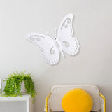 Maxbell Butterfly Wall Decor Hanging Butterflies for Bedroom Outdoor Indoor Patio White