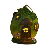 Maxbell Solar Watermelon Resin Statue Figurine Sculpture for Patio Deck Ornament
