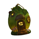 Maxbell Solar Watermelon Resin Statue Figurine Sculpture for Patio Deck Ornament