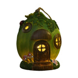 Maxbell Solar Watermelon Resin Statue Figurine Sculpture for Patio Deck Ornament