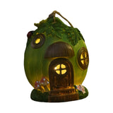 Maxbell Solar Watermelon Resin Statue Figurine Sculpture for Patio Deck Ornament