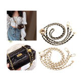 Maxbell Fashion Metal Purse Chain Strap Replace Comfortable for Crossbody Belt Black