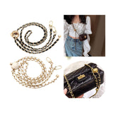 Maxbell Fashion Metal Purse Chain Strap Replace Comfortable for Crossbody Belt Black