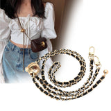 Maxbell Fashion Metal Purse Chain Strap Replace Comfortable for Crossbody Belt Black