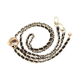Maxbell Fashion Metal Purse Chain Strap Replace Comfortable for Crossbody Belt Black