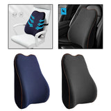 Maxbell Back Cushion Comfortable Breathable Washable for Vehicle Elderly Adults Dark Blue