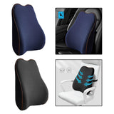 Maxbell Back Cushion Comfortable Breathable Washable for Vehicle Elderly Adults Dark Blue