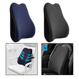 Maxbell Back Cushion Comfortable Breathable Washable for Vehicle Elderly Adults Dark Blue