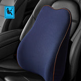 Maxbell Back Cushion Comfortable Breathable Washable for Vehicle Elderly Adults Dark Blue