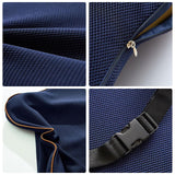 Maxbell Back Cushion Comfortable Breathable Washable for Vehicle Elderly Adults Dark Blue
