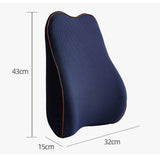Maxbell Back Cushion Comfortable Breathable Washable for Vehicle Elderly Adults Dark Blue