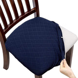 Maxbell Chair Cover Elastic Seat Cushion Slipcovers for Bar Banquet Home Decoration Dark Blue