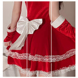 Maxbell Classic Bunny Costume Cosplay W/ Bunny Ears Christmas Party Dress up Red