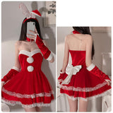 Maxbell Classic Bunny Costume Cosplay W/ Bunny Ears Christmas Party Dress up Red