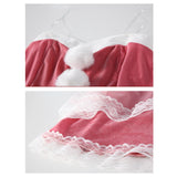 Maxbell Classic Bunny Costume Cosplay W/ Bunny Ears Christmas Party Dress up Pink