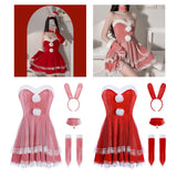 Maxbell Classic Bunny Costume Cosplay W/ Bunny Ears Christmas Party Dress up Pink