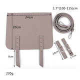 Maxbell Handmade Bag Making Accessories Shoulder Bag Cover Purse Making for Backpack gray