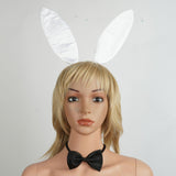 Maxbell Women's Bunny Costume Set Rabbit Ear Headband Rabbit Tail for Carnival White