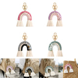 Maxbell Rainbow Boho Keychain Lobster Clasp Wallet Key Chain Rings Keyring Holder Purple