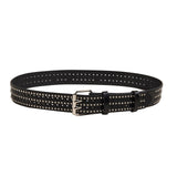 Maxbell Fashion Men Rivet Belt Adjustable PU Leather Casual Punk Cool Boy Girl black