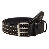 Maxbell Fashion Men Rivet Belt Adjustable PU Leather Casual Punk Cool Boy Girl black