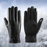 Maxbell Outdoor Winter Gloves Touch Screen Thermal PU for Cold Weather Climbing Thicken