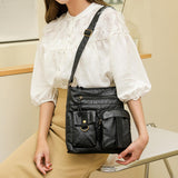 Maxbell Bag for Women Soft PU Leather Messenger Bag Bag Purse Medium Black