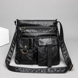 Maxbell Bag for Women Soft PU Leather Messenger Bag Bag Purse Medium Black