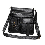 Maxbell Bag for Women Soft PU Leather Messenger Bag Bag Purse Medium Black