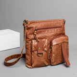 Maxbell Bag for Women Soft PU Leather Messenger Bag Bag Purse Medium Brown