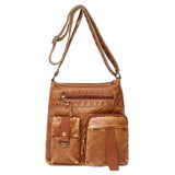 Maxbell Bag for Women Soft PU Leather Messenger Bag Bag Purse Medium Brown