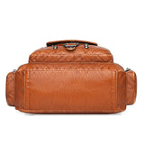 Maxbell Handbag Purse Holder Wallet Travel Money Cosmetics Soft PU Shoulder Bag Brown